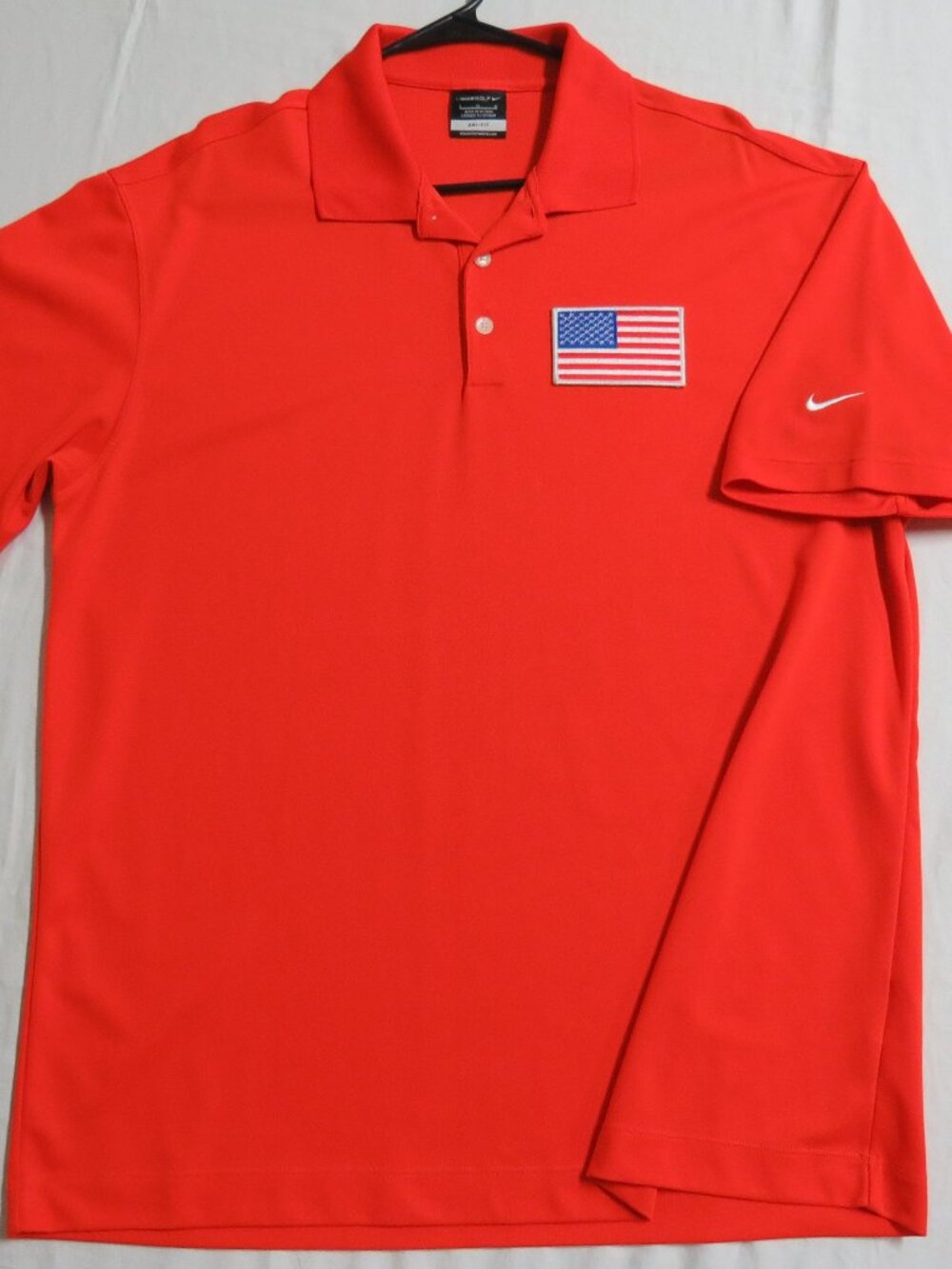 S-2XL USA Orange Nike Dri-Fit Men's db #61R Polo Shirt